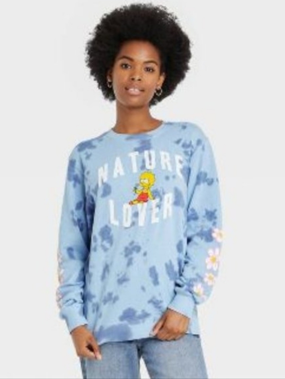 🌼UC The Simpsons "Lisa Simpson🌼Nature Lover Tie Dye Crewneck Sweatshirt" Sz XL